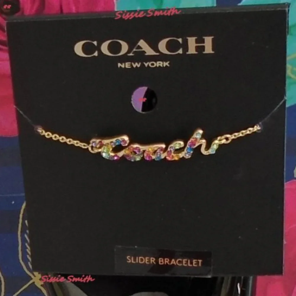 NWT Coach Signature Script Slider Bracelet - Picture 2 of 5